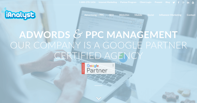 Ppc page of #2 Best Miami PPC Company: iAnalyst 