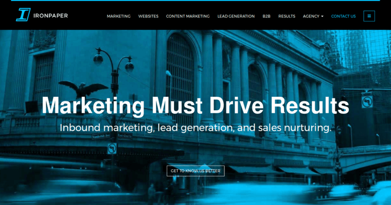 Home page of #2 Top NYC PPC Company: Ironpaper Marketing