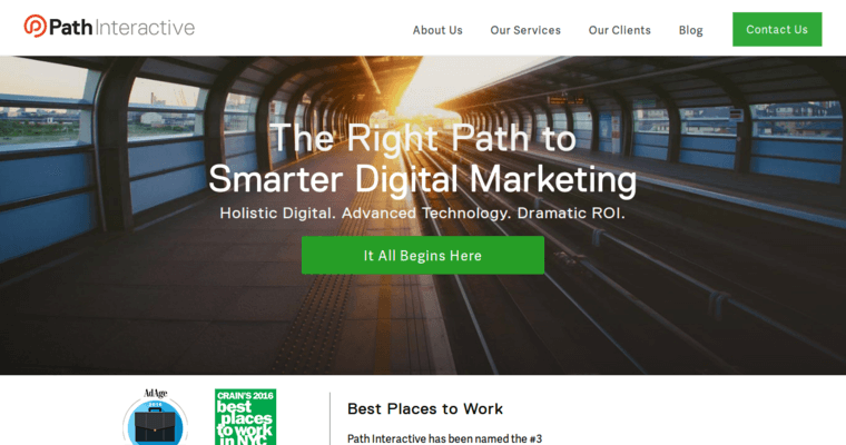 Home page of #3 Top NYC PPC Business: Path Interactive