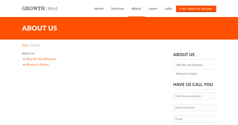 About page of #9 Top Remarketing PPC Firm: GrowthMed