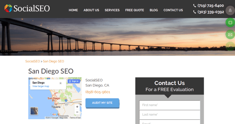 Home page of #9 Best San Diego PPC Business: SocialSEO
