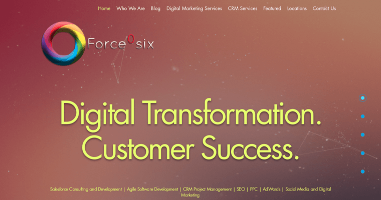 Home page of #5 Leading San Diego PPC Business: Force0six 