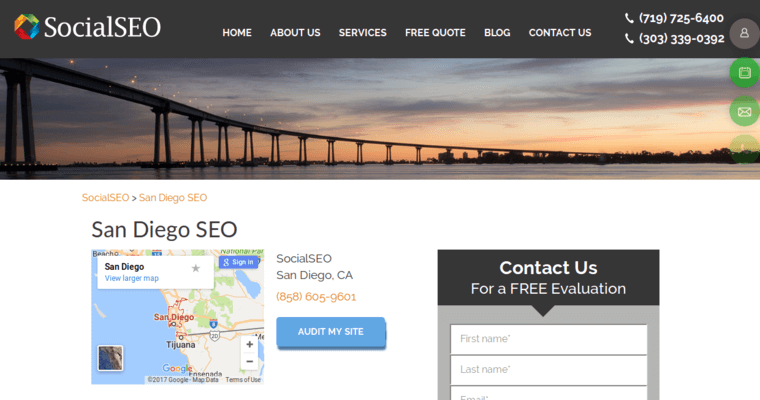 Home page of #9 Top San Diego PPC Agency: SocialSEO