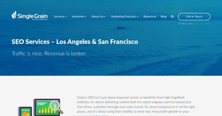 Seo page of #2 Top San Francisco Pay Per Click Company: Single Grain LLC