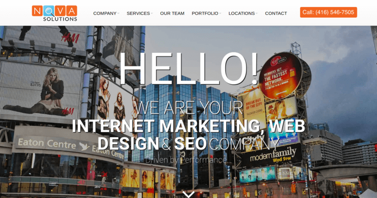 Home page of #1 Best Toronto PPC Firm: Nova Solutions Toronto