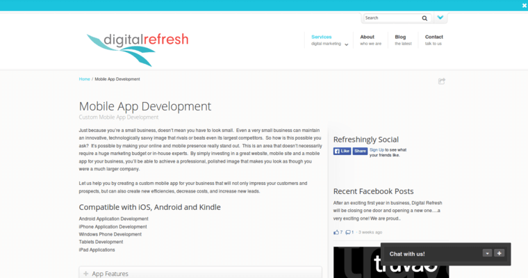 Development page of #6 Leading Twitter PPC Agency: Digital Refresh