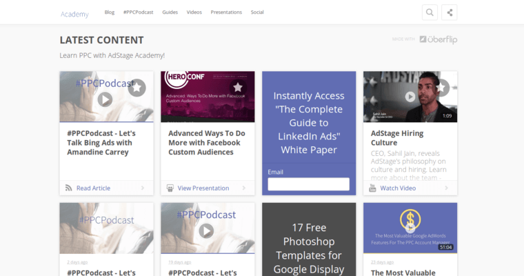 Academy page of #1 Leading Yahoo PPC Company: AdStage