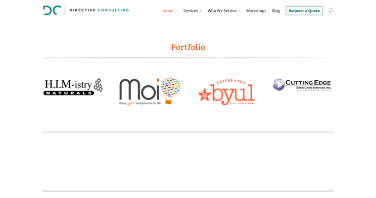 Folio page of #2 Top Pay-Per-Click Business: Directive Consulting