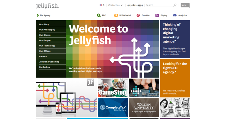 Home page of #1 Leading AdWords Pay-Per-Click Company: JellyFish