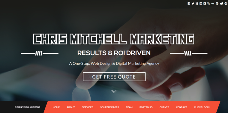 Home page of #8 Top Bing Company: Chris Mitchell Marketing