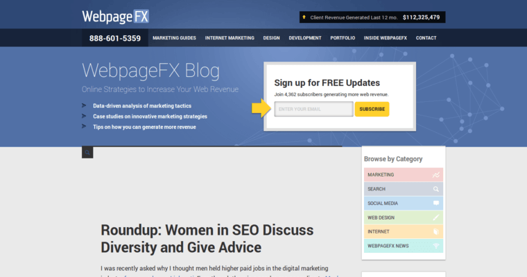 Blog page of #6 Leading Remarketing PPC Company: WebpageFX